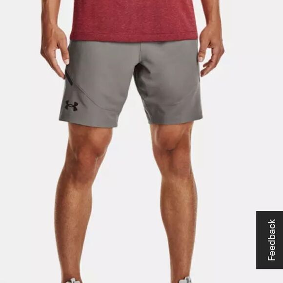 Men’s Under Armour Unstoppable Shorts Pewter & Black Sold Out S Water Repellent - Picture 1 of 10
